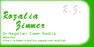 rozalia zimmer business card